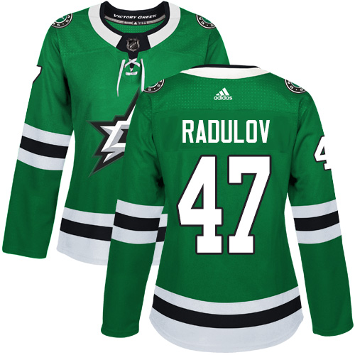 Adidas Dallas Stars 47 Alexander Radulov Green Home Authentic Women Stitched NHL Jersey